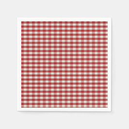Rot und Weiß Gingham Serviette