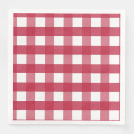 Rot und Weiß Gingham Trivet Serviette