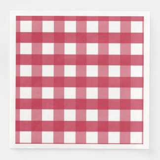 Rot und Weiß Gingham Trivet Serviette