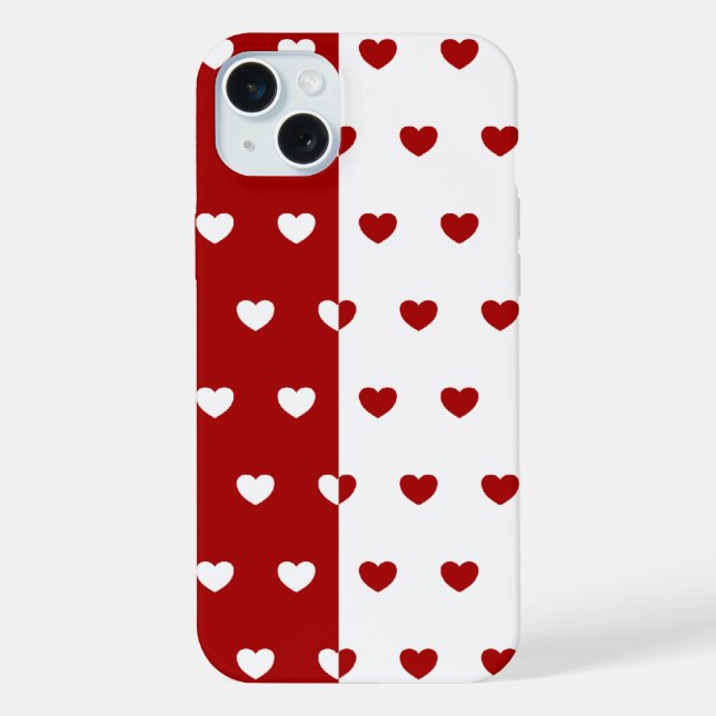 Rot und Weiß iPhone Hülle (Rückseite)