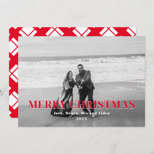 Rot und Weiß kariert frohe Weihnachten