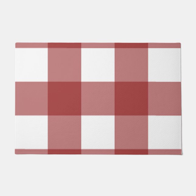 Rot und weiß kariert fußmatte (Vorderseite)