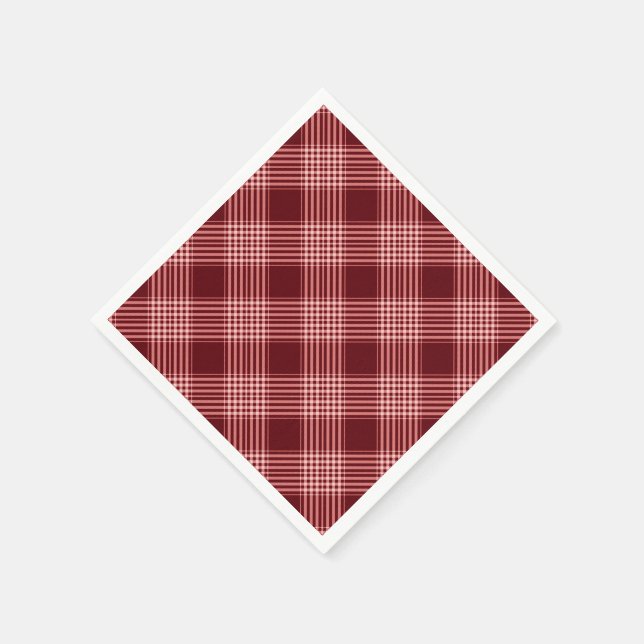 rot und weiß Kariert Serviette (Ecke)