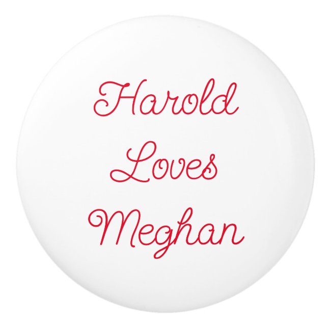 Rot und Weiß Keramikknauf (Vorderseite)