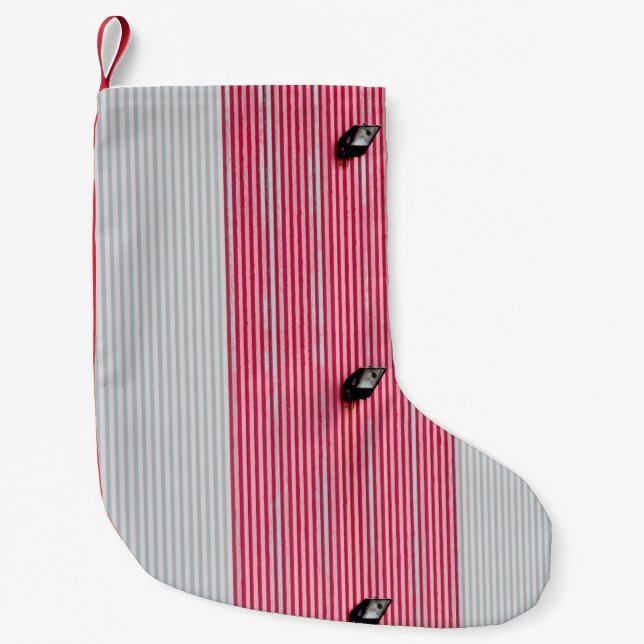 Rot und weiß kleiner weihnachtsstrumpf (Vorderseite)