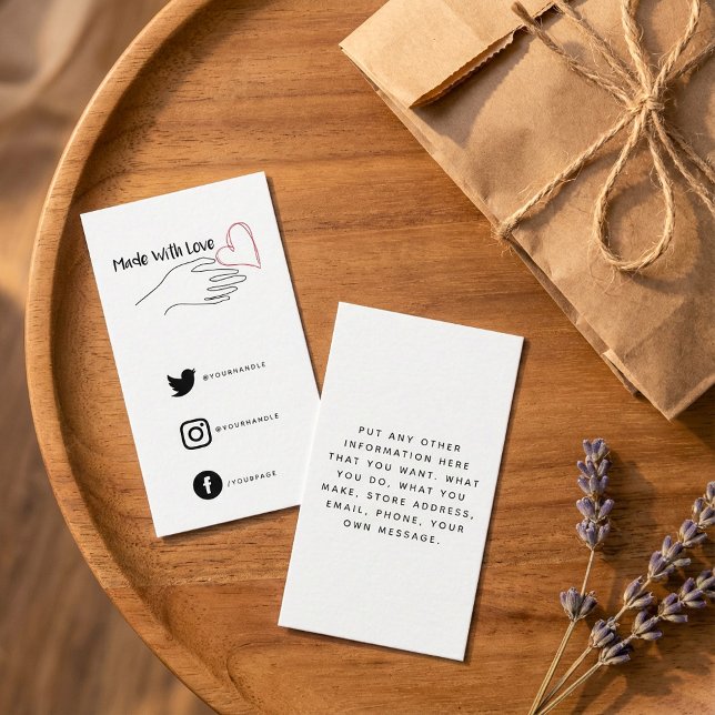 Rot und weiß, mit Herz und Liebe, soziale Verbindu Begleitkarte (Von Creator hochgeladen)