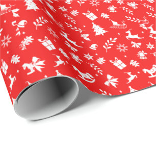 Rot und Weiß Moderne Weihnachten Geschenkpapier