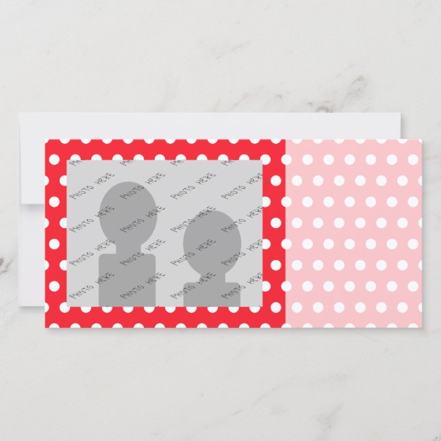 Rot und Weiß Polka Dot Muster. Spotty. (Vorderseite)