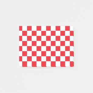 Rot und Weiß Post-it Klebezettel
