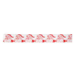 ROT UND WEISS SANTA WIDE Ribbon Satinband