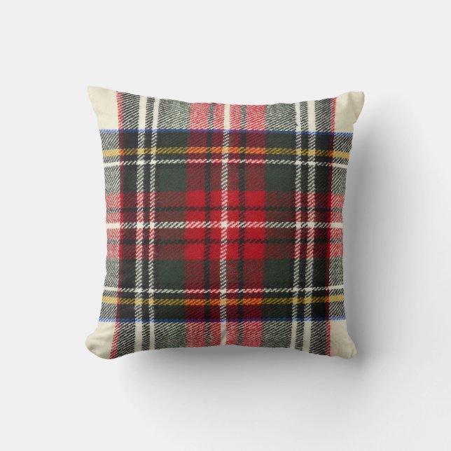 Rot und weiß Schottische Tartan kariert. Kissen (Vorderseite)