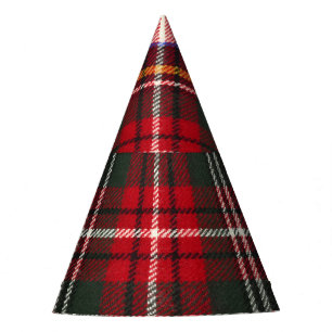Rot und weiß Schottische Tartan kariert. Partyhütchen