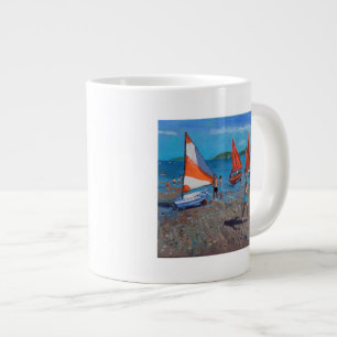Rot und Weiß segelt Abersoch Jumbo-Tasse