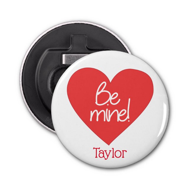 Rot und Weiß sein mein Herz Flaschenöffner (Vorderseite)