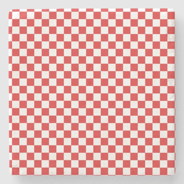 rot und weiß steinuntersetzer (Vorderseite)