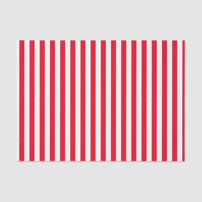 Rot und Weiß Stripes | DIY Hintergrund Seidenpapier (Vorderseite)