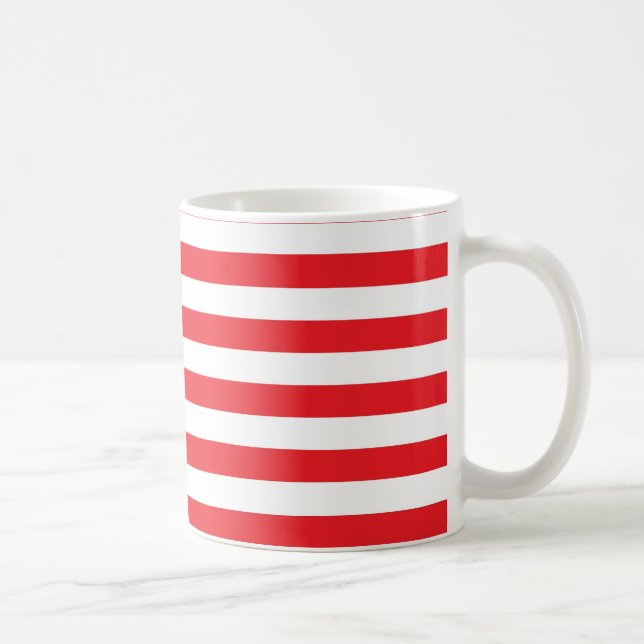 Rot und Weiß Stripes Tasse (Rechts)