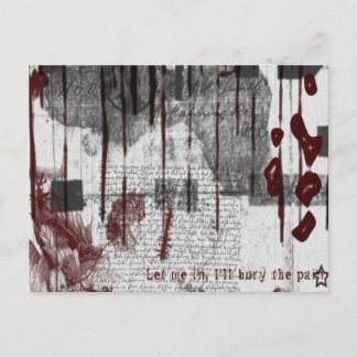 Rot und Weiß überall gotisch Postkarte