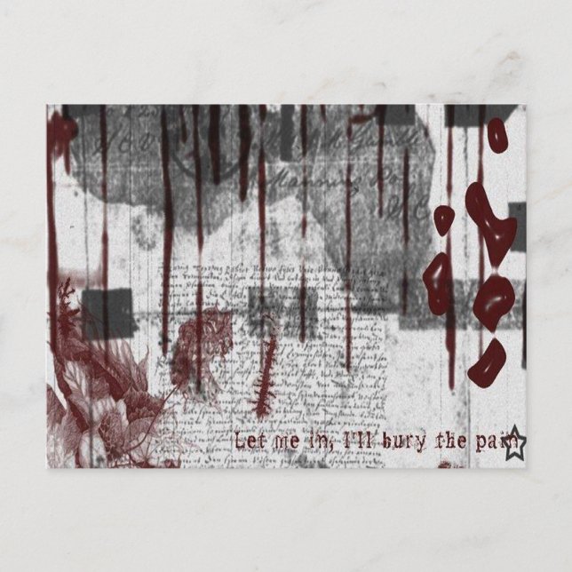 Rot und Weiß überall gotisch Postkarte (Vorderseite)