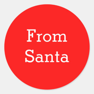 Rot und Weiß von Santa Runder Aufkleber
