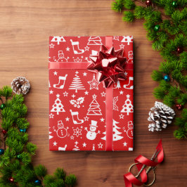 Rot und Weiß - Weihnachtswrapping Paper Geschenkpapier