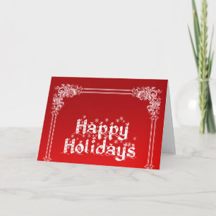 Rot und Weiß wirbeln Hintergrund glücklicher Urlau Feiertagskarte