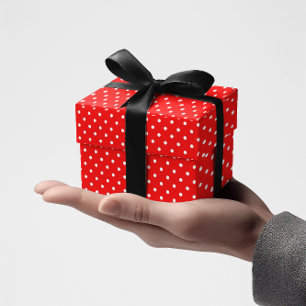 Rot und Weiße Kleine Punkte Geschenkpapier