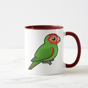 Rot-verdeckter Parakeet Tasse