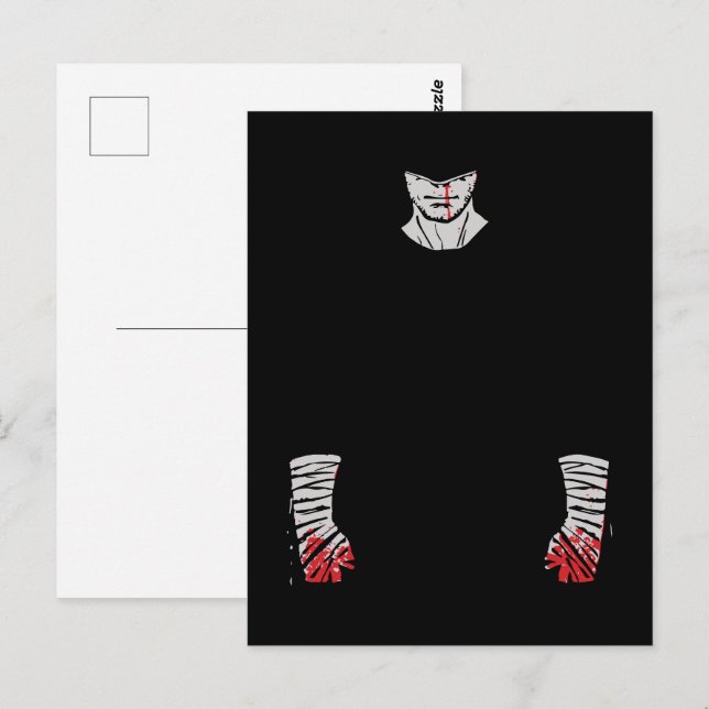 Rot verketteter Krieger der Schatten Postkarte (Vorne/Hinten)