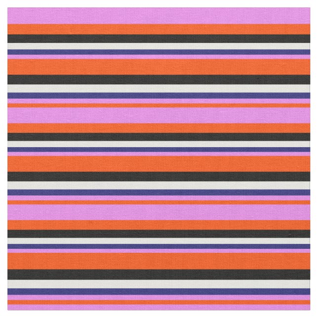 Rot, Violet, Mitternachtsblau, Weiß und Schwarz St Stoff (Nahaufnahme)