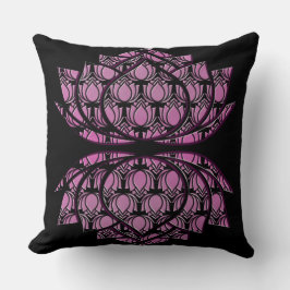 Rot-violett-Lotus Kissen