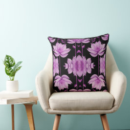 Rot-violett-Lotus Kissen