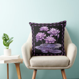 Rot-violett-Lotus Kissen