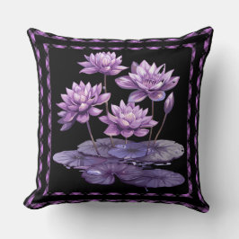 Rot-violett-Lotus Kissen