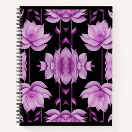 Rot-violett-Lotus Notizbuch