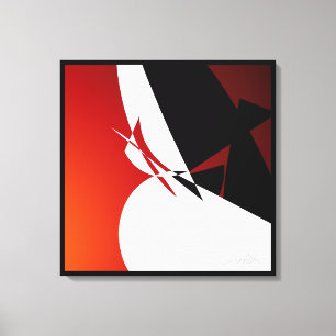 Rot wegsegeln leinwanddruck