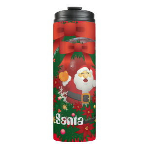(Rot) Weihnachtsmanns Dankeschön-Geschenk Thermosbecher