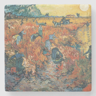 Rot-Weinberge Vincent van Goghs   bei Arles, 1888 Steinuntersetzer