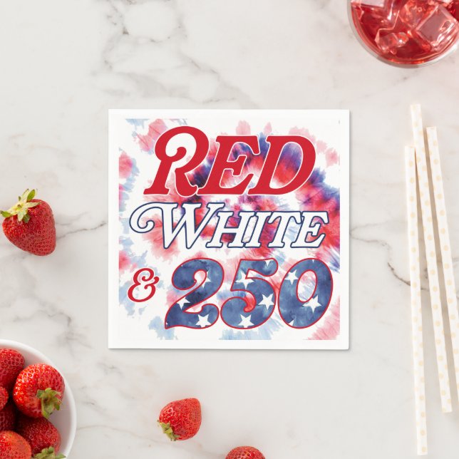 Rot Weiß & 250 Serviette (Beispiel)
