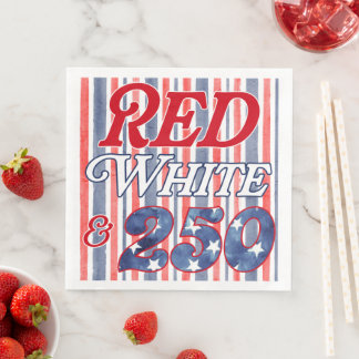 Rot Weiß & 250 Serviette