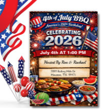 Rot Weiß Amerikas 250. 4. Juli BBQ