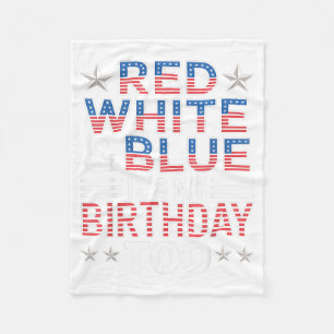 Rot Weiß & Blau Es ist auch mein Geburtstag 4. Fleecedecke