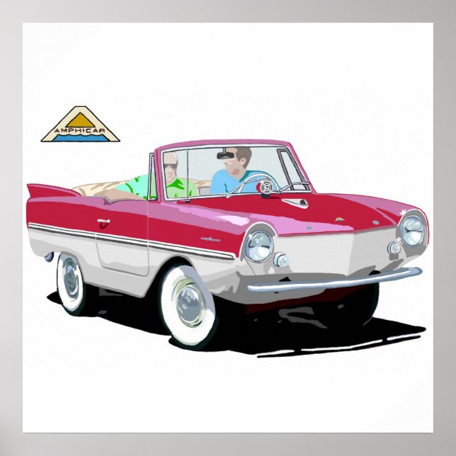 Rot-Weiß-Amphicar Poster (Vorne)