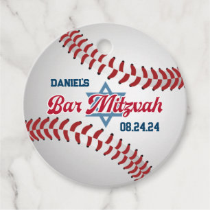 Rot, Weiß, Baseball-Marine Bar Mitzvah Geschenkanhänger