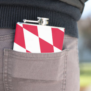 Rot-Weiß-Bayern-Muster für die Diamantflagge Flachmann