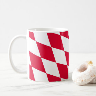 Rot-Weiß-Bayern-Muster für die Diamantflagge Kaffeetasse