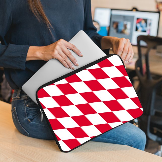 Rot-Weiß-Bayern-Muster für die Diamantflagge Laptopschutzhülle (Von Creator hochgeladen)