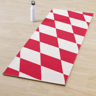 Rot-Weiß-Bayern-Rautenflaggen-Muster Yogamatte