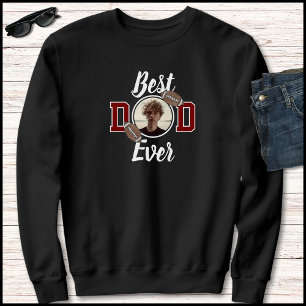 Rot & Weiß Bester Vater Aller Zeiten 1 Foto Fußbal Sweatshirt