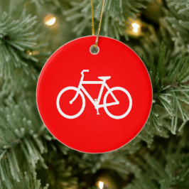 Rot-Weiß-Bike-Grafik Keramikornament